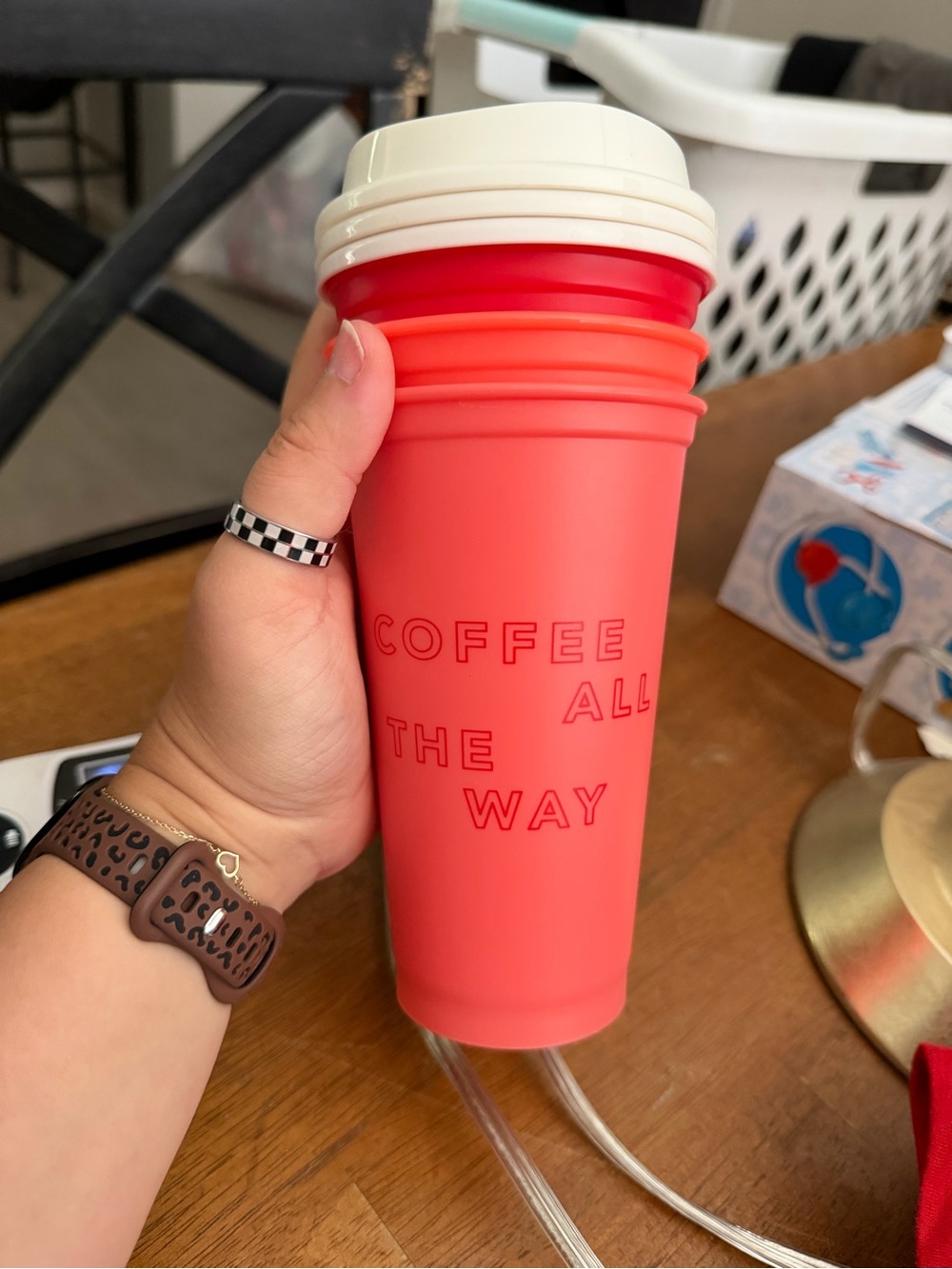 3 holiday Starbucks plastic Travel Tumbler with White Lid